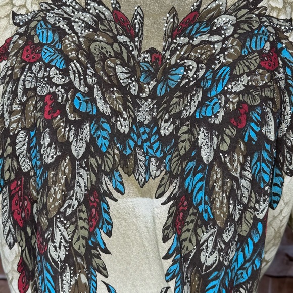 Affliction Women’s Graphic Short Sleeve V-Neck -Size: Large -NWT - Picture 10 of 12